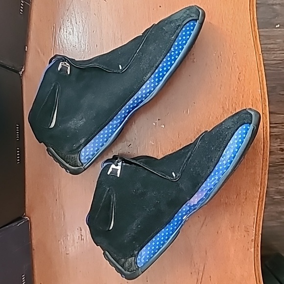Air Jordan 18 Retro Black Sport Royal 2018 Mens Sneakers AA2494-007 Size 14 - Picture 12 of 16